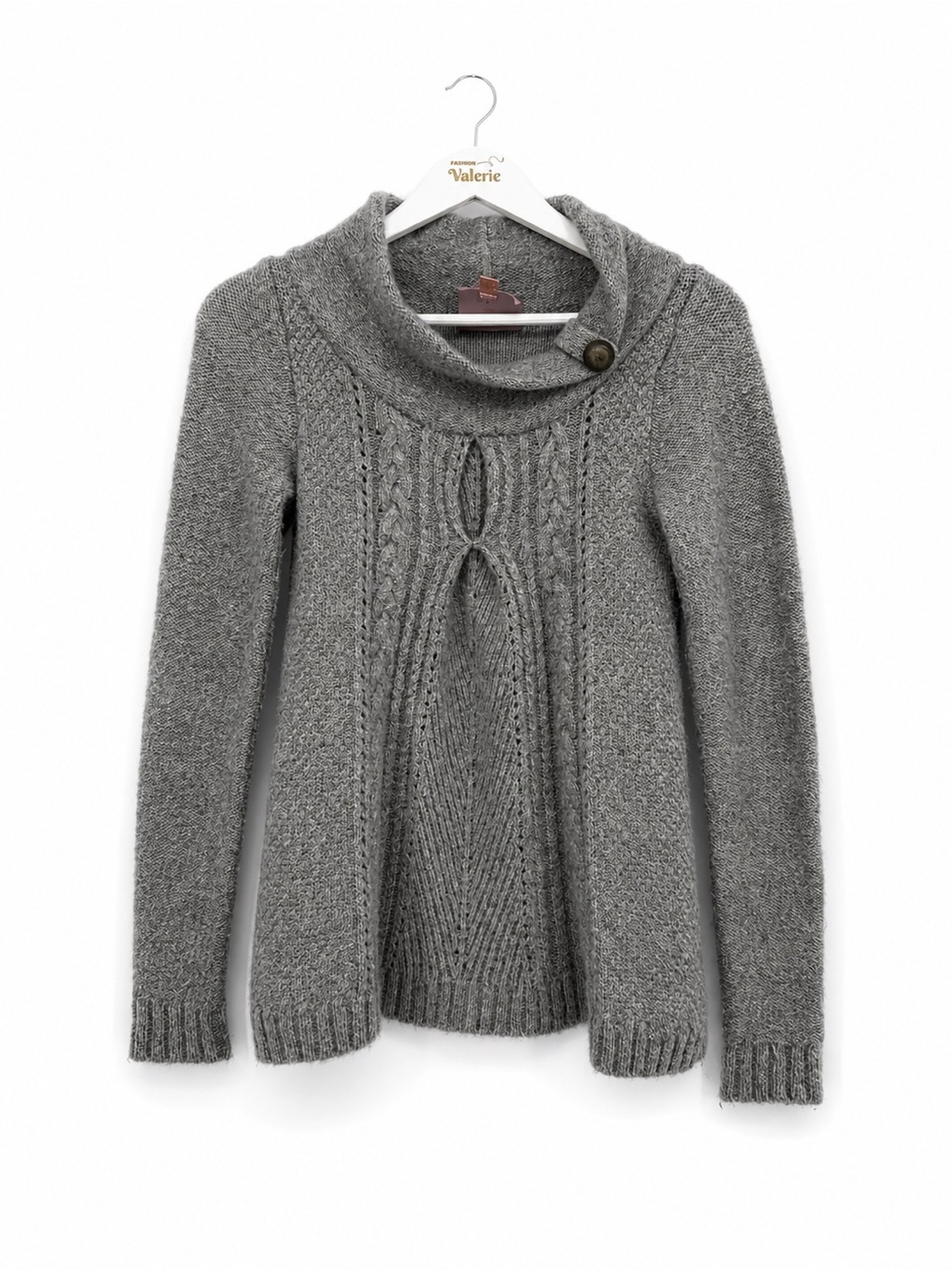 Romeo & Juliet Couture Gray Wool Blend Sweater Y2k Size Small